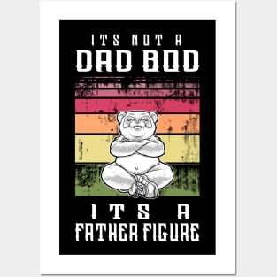 Vintage panda It's Not A Dad Bod It's A Father Figure Shirt, Gift For Dad, Best Dad Ever Shirt Posters and Art